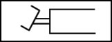 simbolo neumatico del accionamiento por pedal basculante