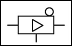 simbolo neumatico del amplificador de caudal