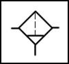 simbolo iso de filtro y separador de agua