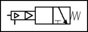 simbolo neumatico del válvula con amplificador
