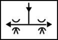simbolo neumatico del divisor de caudal