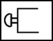 símbolo neumático de pulsador